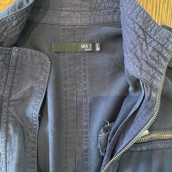 Max Jeans Utility Jacket Blue Size S - Picture 3 of 4